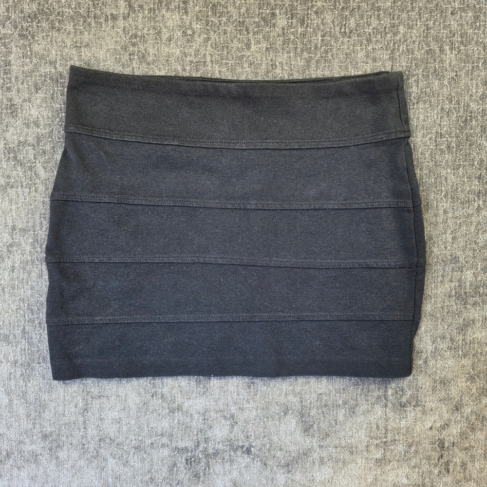 Aeropostale Black Bandage Skirt Women Size M Mini Bodycon Tiered